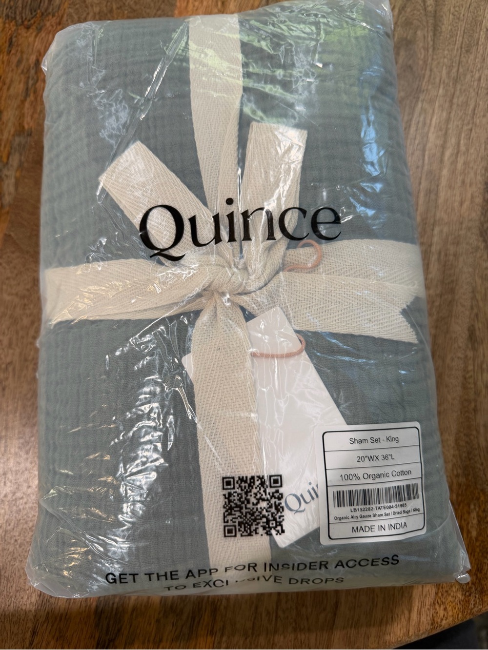 Quince Sage Green Organic Cotton King Sham
